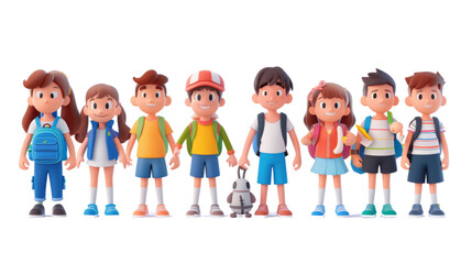 Fototapeta premium Happy school kids or students kids