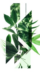 Modern Abstract Design of Green Foliage