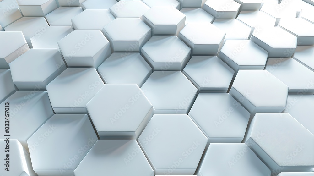 Poster background with seamless, interlocking hexagons