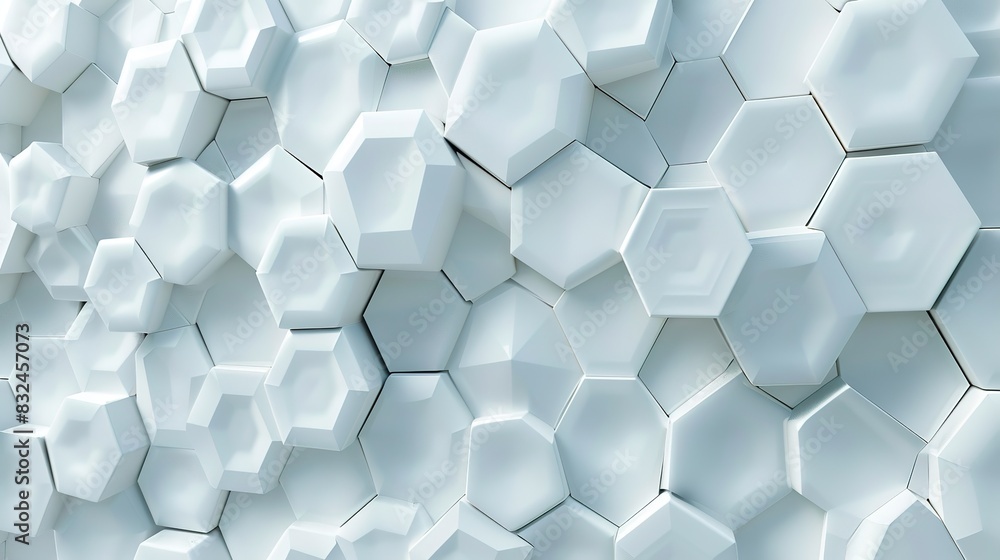 Poster background with seamless, interlocking hexagons