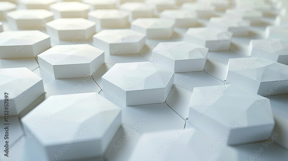 Poster background with seamless, interlocking hexagons