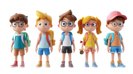 Happy school kids or students kids
