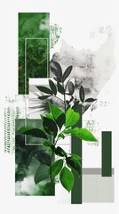 Abstract Botanical Art Promoting Green Sustainability