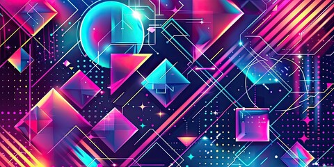 a image of a colorful abstract background with geometric shapes