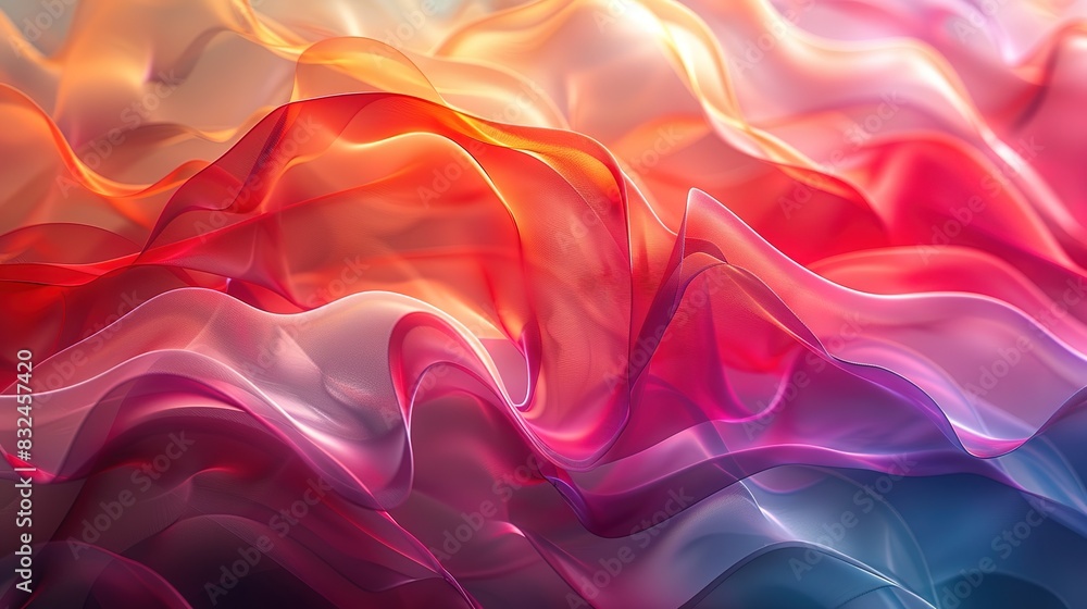 Aufkleber abstract 3d background with overlapping, translucent layers in multiple colors
