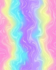 Colorful Vertical Stripes Abstract Painting.