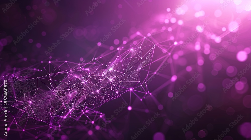 Poster digital background with a network of interconnected nodes