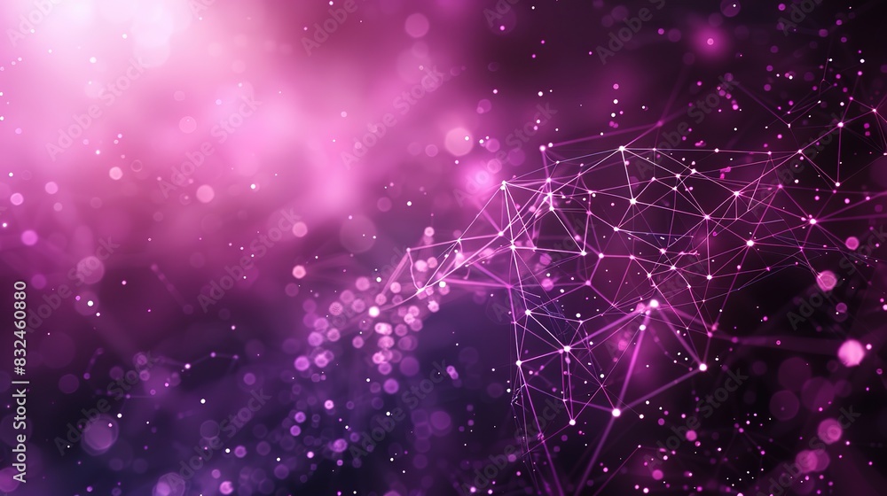 Poster digital background with a network of interconnected nodes