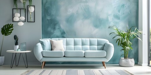 Contemporary teal and white living room with modern furniture and decor. Concept Teal and White Decor, Modern Furniture, Contemporary Living Room, Interior Design, Stylish Home