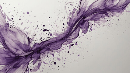 Fototapeta premium Hand drawn purple abstract. white background 