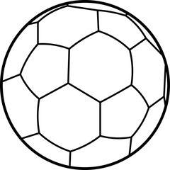 Soccer ball vector outline illustration