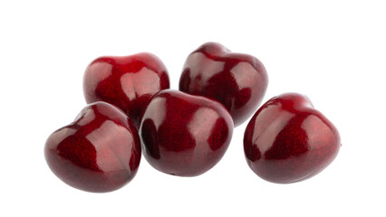 Cherries isolated on white background without shadow with clipping path