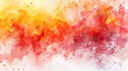  watercolor background with bold splashes of red