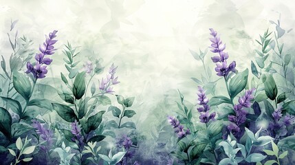 watercolor background with rich, deep blues and greens blending together