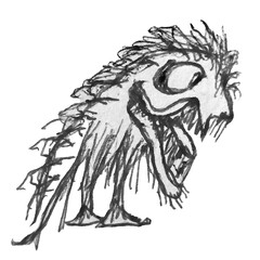 Petit monster fantasy animal hand drawing