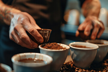 Barista and work in a coffee shop