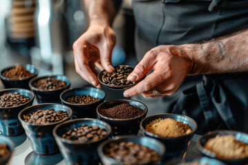 Barista and work in a coffee shop
