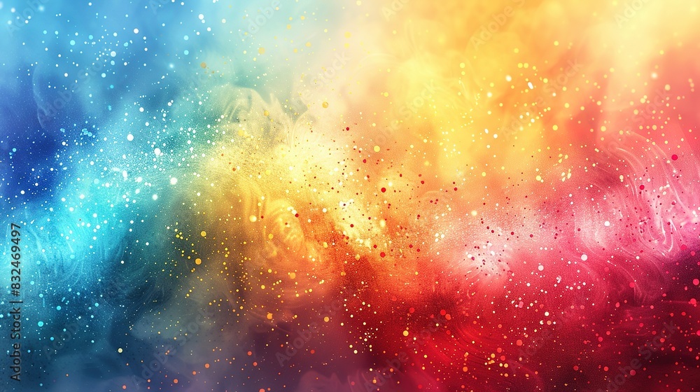Poster abstract background with a gradient of warm colors from red to yellow