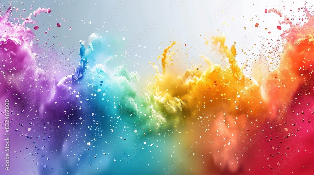Poster abstract background with a gradient of warm colors from red to yellow