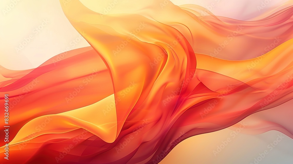 Poster abstract background with a gradient of warm colors from red to yellow