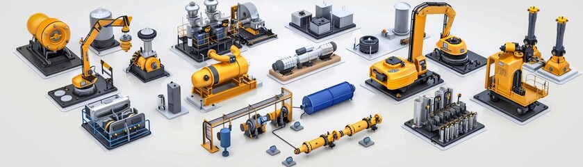 illustration 3D Model AIdriven predictive maintenance for industrial equipment and machinery