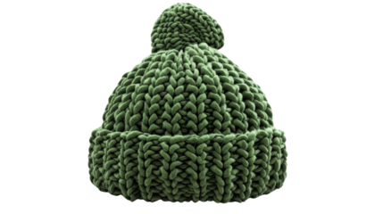 Green knitted hat 