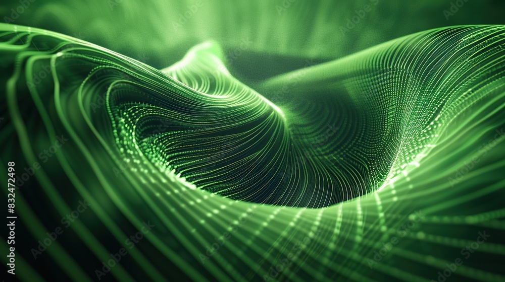 Poster background with a swirling vortex of lines and shapes