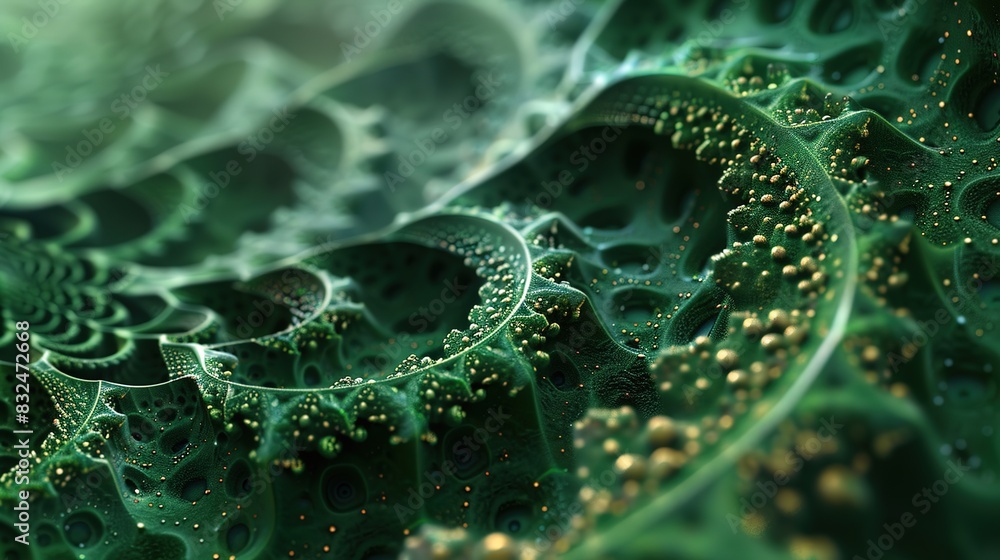 Poster background with intricate, fractal-like shapes