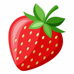 Obraz premium vector illustration of strawberry