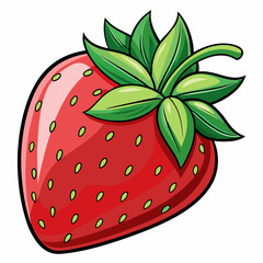 Obraz premium vector illustration of strawberry