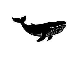 Blue whale silhouette, Whale silhouette, Blue whale icon set, Whale clipart.
