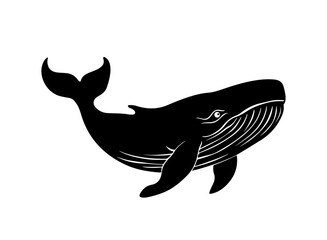 Blue whale silhouette, Whale silhouette, Blue whale icon set, Whale clipart.