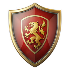 shield with a coat of arms, Heraldic lion and key luxury, for logo, memorial day concept.