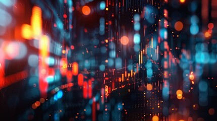 Financial charts (close up focus on