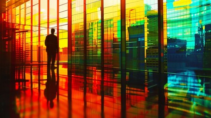 Modern office building (close up focus on