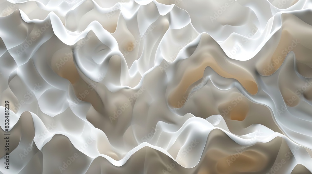 Poster abstract white 3d background with cascading