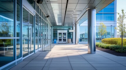 Main entrance to a hospital