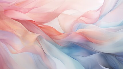 Obraz premium Flowing pastel colors twisting in abstract style, delicate wallpaper, serene blend, muted shades