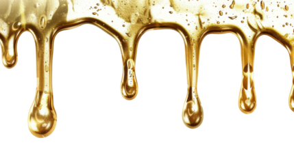 Melted gold dripping 