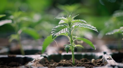 Cultivating medical marijuana from the fresh leaves and stem of a young cannabis plant