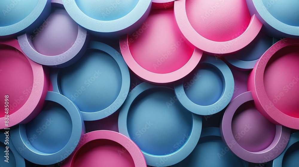 Poster background with interlocking circular patterns in different shades
