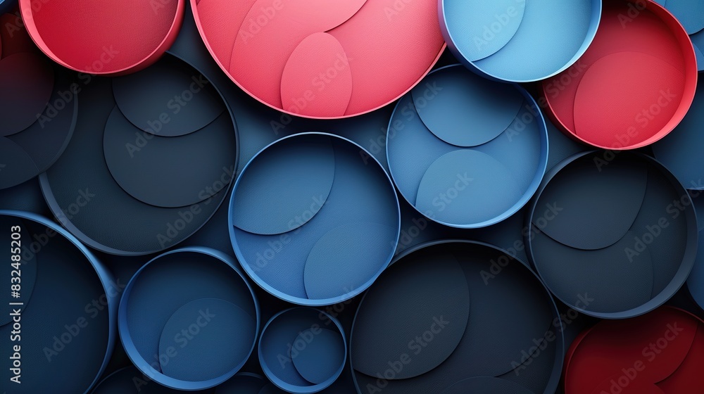 Poster background with interlocking circular patterns in different shades