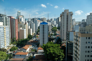 Obraz premium top view of building in the city of São Paulo