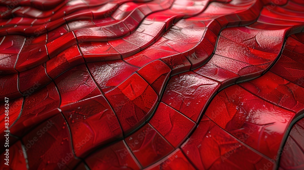 Poster background with a mosaic of glossy tiles creating a dynamic effect