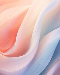 Obraz premium Soft twirls of pastel colors in abstract form, smooth texture, calming wallpaper, light pastel palette