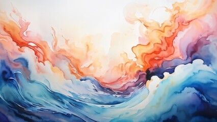abstract watercolor background, generative ai