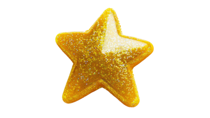 Glitter yellow star 