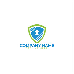 Home security key house logo icon design vector illustration.
