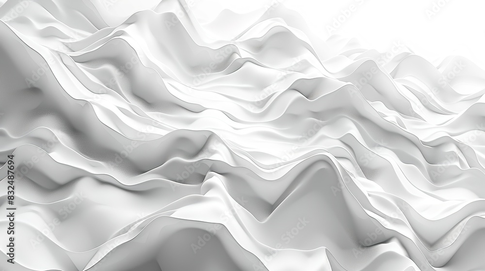 Poster background with layered, undulating waves