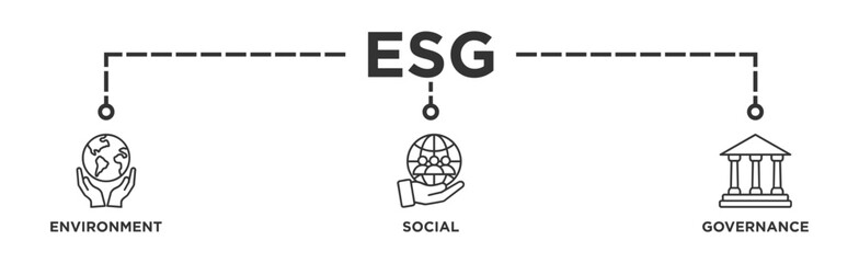 ESG banner web icon vector illustration for Environment Social Governance